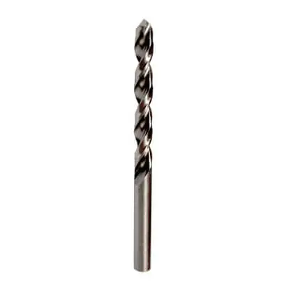 Drillco 1000E Series High-Speed Steel Reduced-Shank Drill Bit /Black Oxide Finish Bright Round Shank with Flats 118 Degree Conventional Point Uncoated Spiral Flute 33/64 Size 
